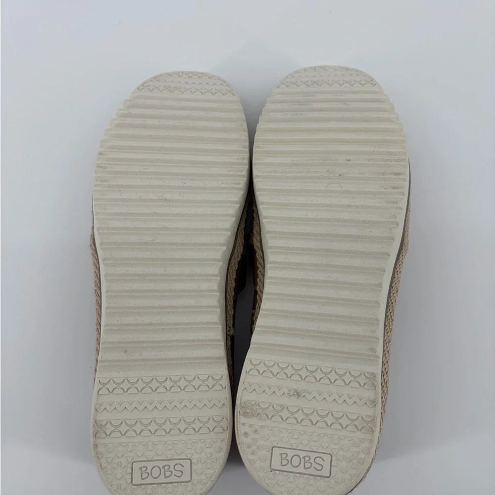 BOBS from Skechers Women's Slip-On Canvas Shoes Tan Size‎ 8.5 Memory Foam, NWOT